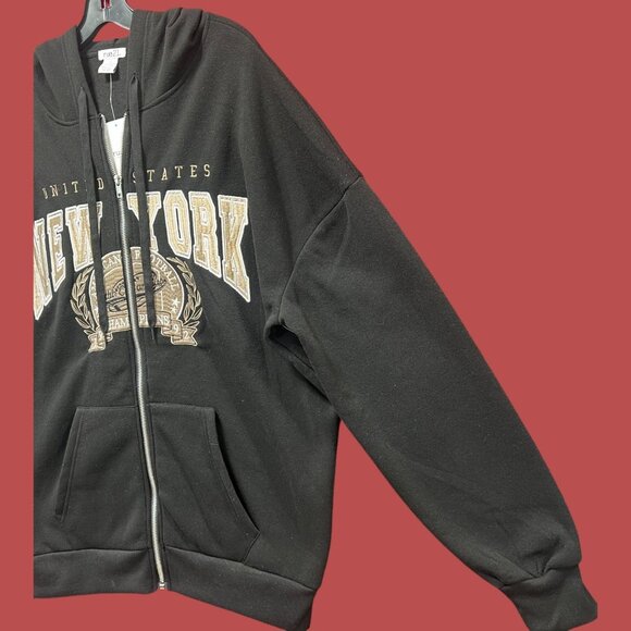 Rue 21 - Men's Long Sleeve Hooded Sweatshirt - Black - Large - Picture 13 of 13